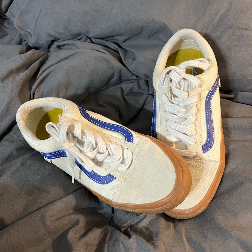 Old Skool Pro Vans marshmallow and blue